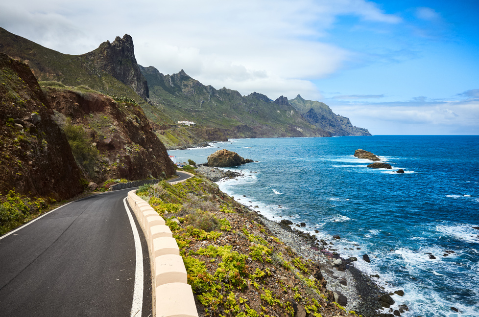 Scenic Ocean Drive in Tenerife, Spain